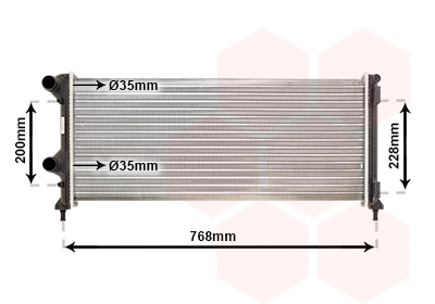 Variklio aušinimo radiatorius VAN WEZEL 17002250