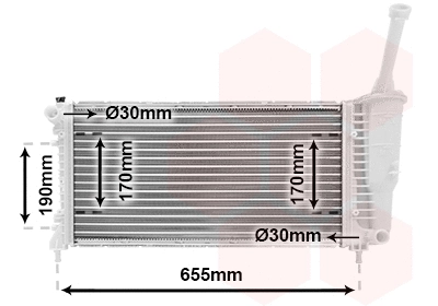 Variklio aušinimo radiatorius VAN WEZEL 17002308