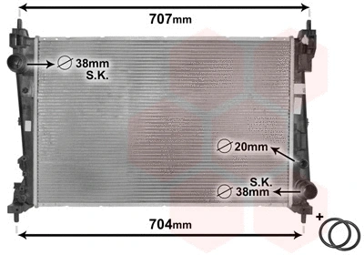 Variklio aušinimo radiatorius VAN WEZEL 17002312