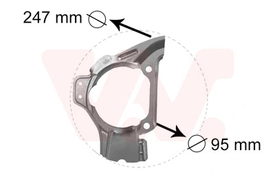 Stabdžių disko apsauginis skydas VAN WEZEL 1754372
