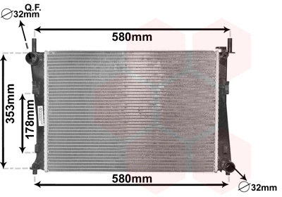 Variklio aušinimo radiatorius VAN WEZEL 18002325