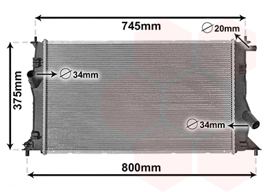 Variklio aušinimo radiatorius VAN WEZEL 27002183