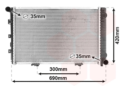 Variklio aušinimo radiatorius VAN WEZEL 30002211