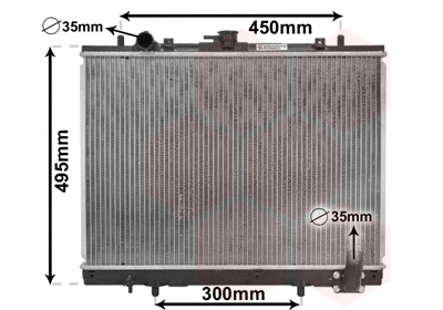 Variklio aušinimo radiatorius VAN WEZEL 32002161