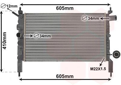 Variklio aušinimo radiatorius VAN WEZEL 37002023