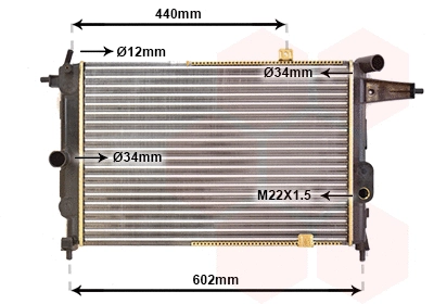 Variklio aušinimo radiatorius VAN WEZEL 37002119