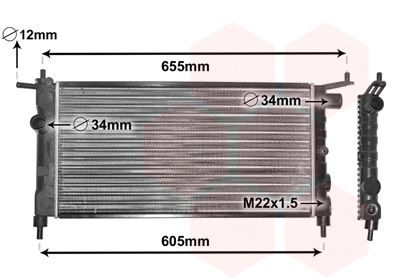 Variklio aušinimo radiatorius VAN WEZEL 37002183
