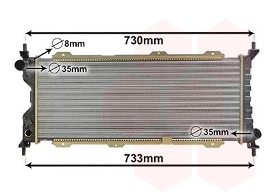 Variklio aušinimo radiatorius VAN WEZEL 37002185
