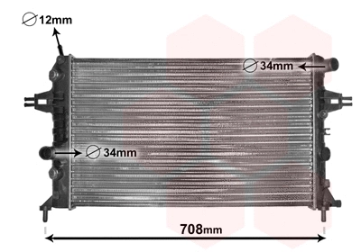 Variklio aušinimo radiatorius VAN WEZEL 37002254