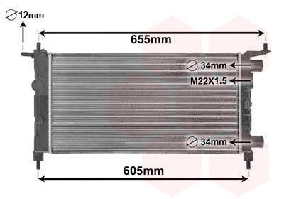 Variklio aušinimo radiatorius VAN WEZEL 37002261