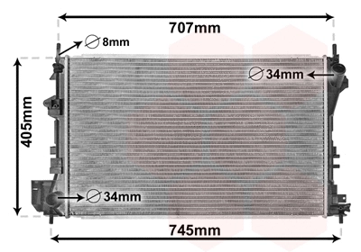 Variklio aušinimo radiatorius VAN WEZEL 37002338