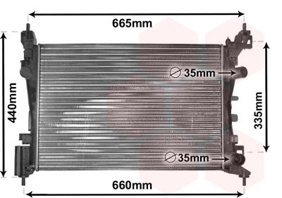 Variklio aušinimo radiatorius VAN WEZEL 37002408