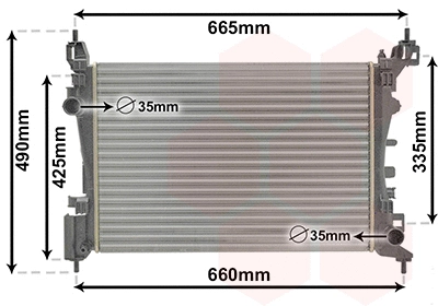 Variklio aušinimo radiatorius VAN WEZEL 37002574