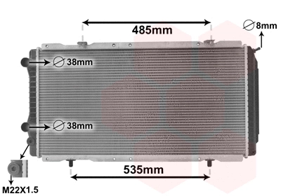 Variklio aušinimo radiatorius VAN WEZEL 40002146