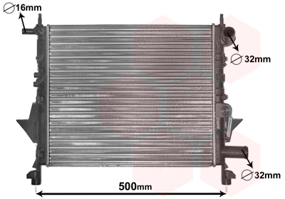 Variklio aušinimo radiatorius VAN WEZEL 43002217