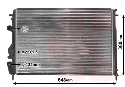Variklio aušinimo radiatorius VAN WEZEL 43002241