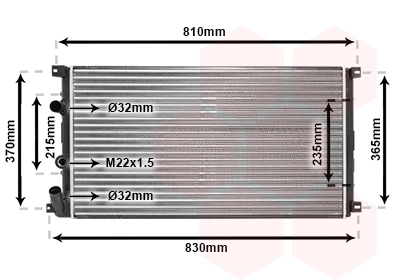Variklio aušinimo radiatorius VAN WEZEL 43002276
