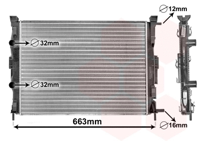 Variklio aušinimo radiatorius VAN WEZEL 43002307