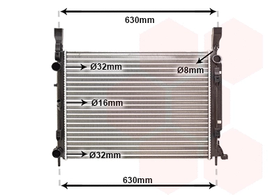 Variklio aušinimo radiatorius VAN WEZEL 43002469