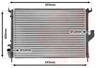 Variklio aušinimo radiatorius VAN WEZEL 43002477