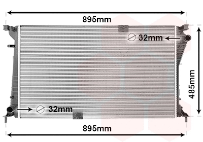 Variklio aušinimo radiatorius VAN WEZEL 43002490