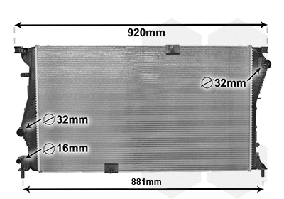 Variklio aušinimo radiatorius VAN WEZEL 43002601
