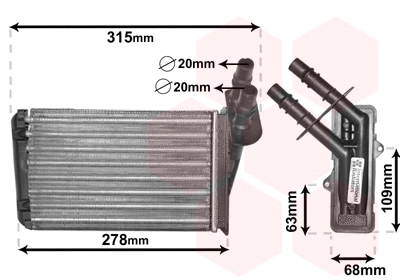 Salono radiatorius VAN WEZEL 43006228