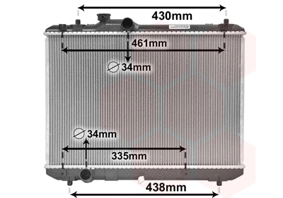 Variklio aušinimo radiatorius VAN WEZEL 52002083