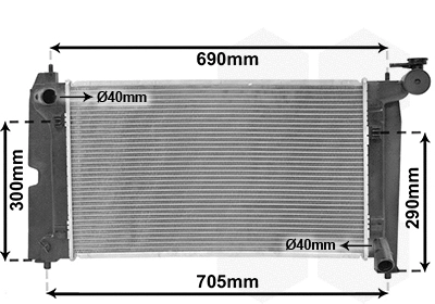 Variklio aušinimo radiatorius VAN WEZEL 53002302