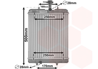 Variklio aušinimo radiatorius VAN WEZEL 53002360