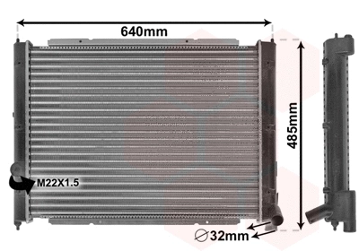 Variklio aušinimo radiatorius VAN WEZEL 58002034