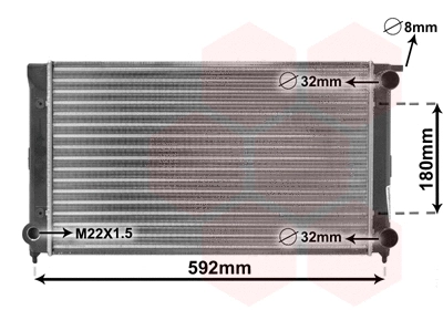 Variklio aušinimo radiatorius VAN WEZEL 58002045