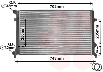 Variklio aušinimo radiatorius VAN WEZEL 58002204