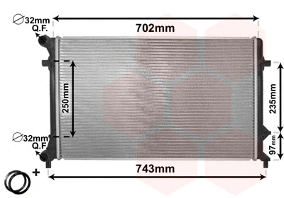 Variklio aušinimo radiatorius VAN WEZEL 58002205