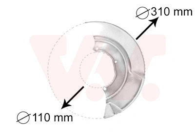 Stabdžių disko apsauginis skydas VAN WEZEL 5874371