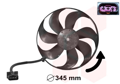 Radiatoriaus ventiliatorius VAN WEZEL 5888744