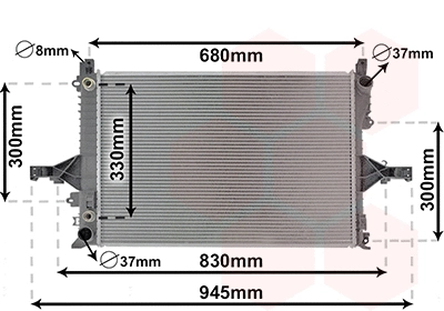 Variklio aušinimo radiatorius VAN WEZEL 59002115