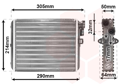 Salono radiatorius VAN WEZEL 59006110