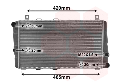 Variklio aušinimo radiatorius VAN WEZEL 76002002