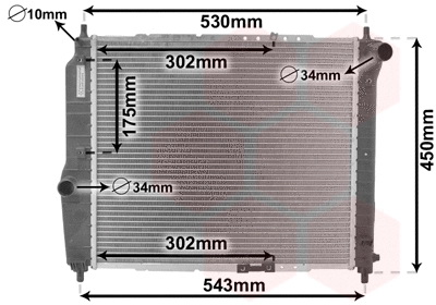 Variklio aušinimo radiatorius VAN WEZEL 81002066