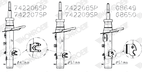 Amortizatorius MONROE G8650