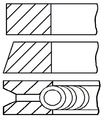 Stūmoklio žiedų komplektas GOETZE ENGINE 08-103100-00