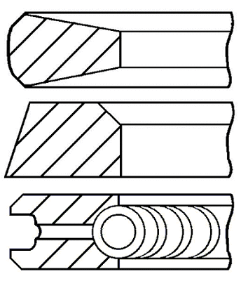 Stūmoklio žiedų komplektas GOETZE ENGINE 08-105500-00