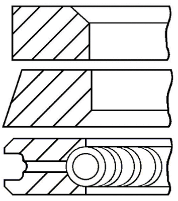 Stūmoklio žiedų komplektas GOETZE ENGINE 08-109500-00