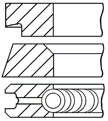 Stūmoklio žiedų komplektas GOETZE ENGINE 08-145400-00