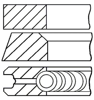 Stūmoklio žiedų komplektas GOETZE ENGINE 08-152700-00