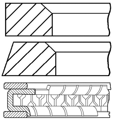 Stūmoklio žiedų komplektas GOETZE ENGINE 08-154200-00