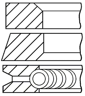 Stūmoklio žiedų komplektas GOETZE ENGINE 08-336600-00