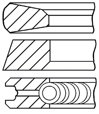 Stūmoklio žiedų komplektas GOETZE ENGINE 08-337000-00