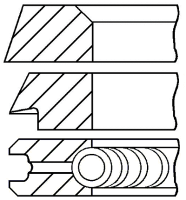 Stūmoklio žiedų komplektas GOETZE ENGINE 08-394500-00